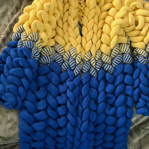 Blue and Yellow, Ms Meri Mak Boutique Jolie cardigan. - Picture 4 of 4